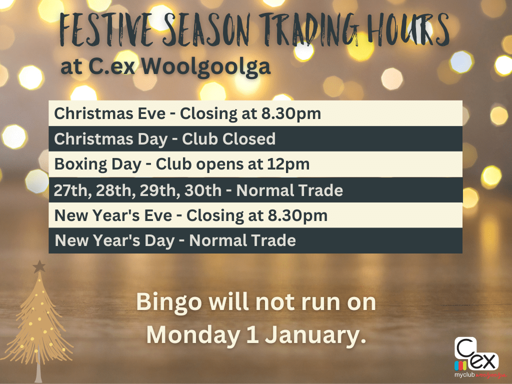 Festive Season Trading Hours C.ex Group